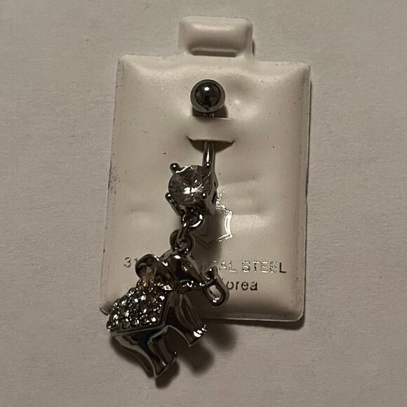 Elephant Belly Button Ring made with Surgical Steel - Picture 2 of 4